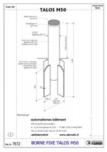 BORNE FIXE TALOS M 50 BE0371 (Small)